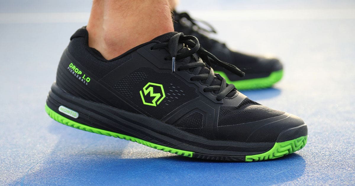 Black & Green Drop 1.0 Pickleball Shoes
