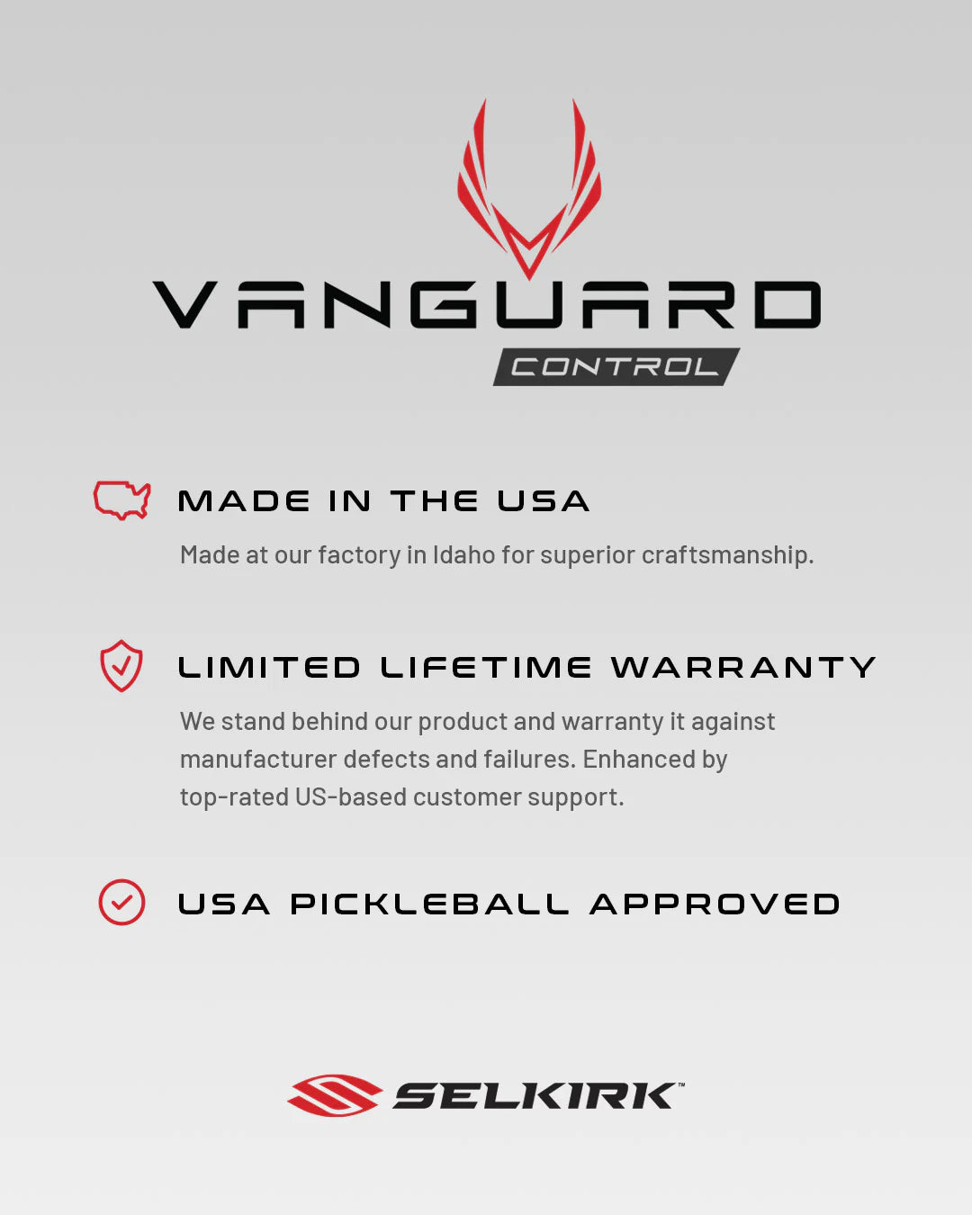 Selkirk Vanguard Control S2 Pickleball Paddle