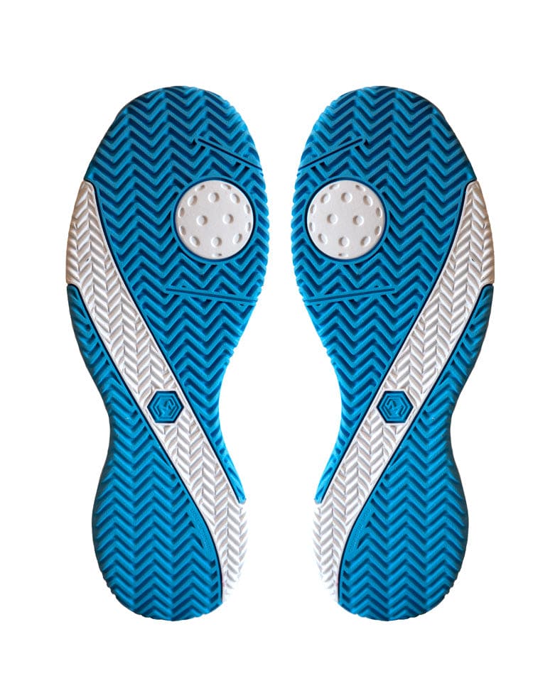White & Blue Drop 1.0 Pickleball Shoes