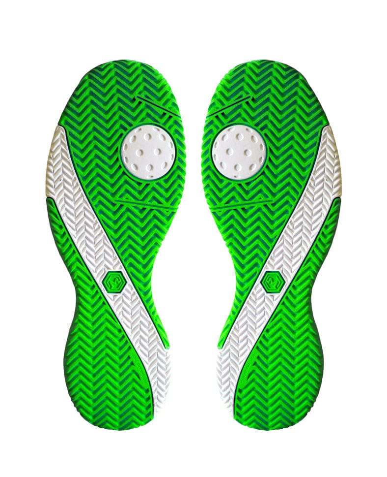 White & Green Drop 1.0 Pickleball Shoes