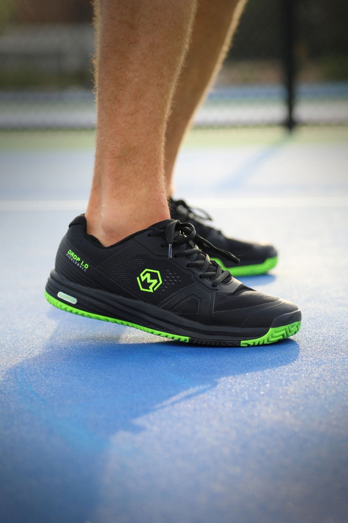 Black & Green Drop 1.0 Pickleball Shoes