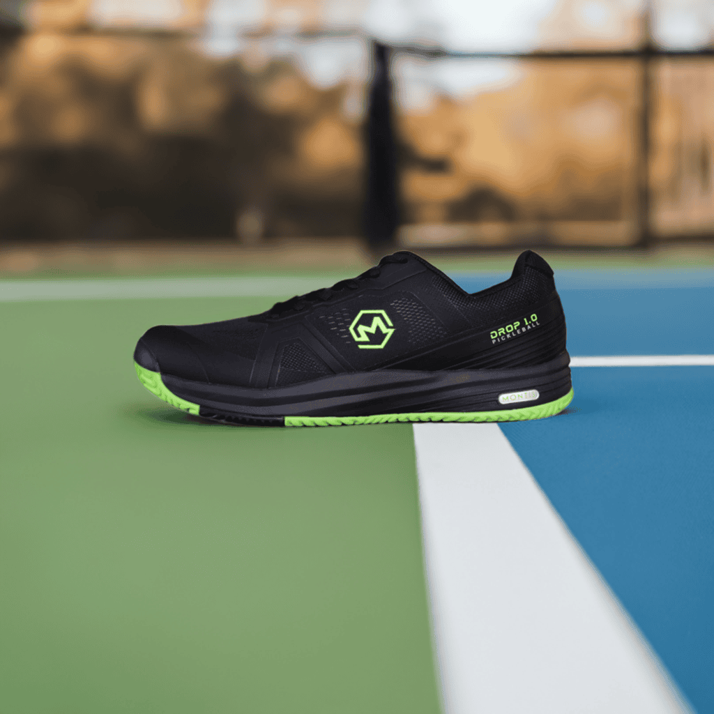 Black & Green Drop 1.0 Pickleball Shoes