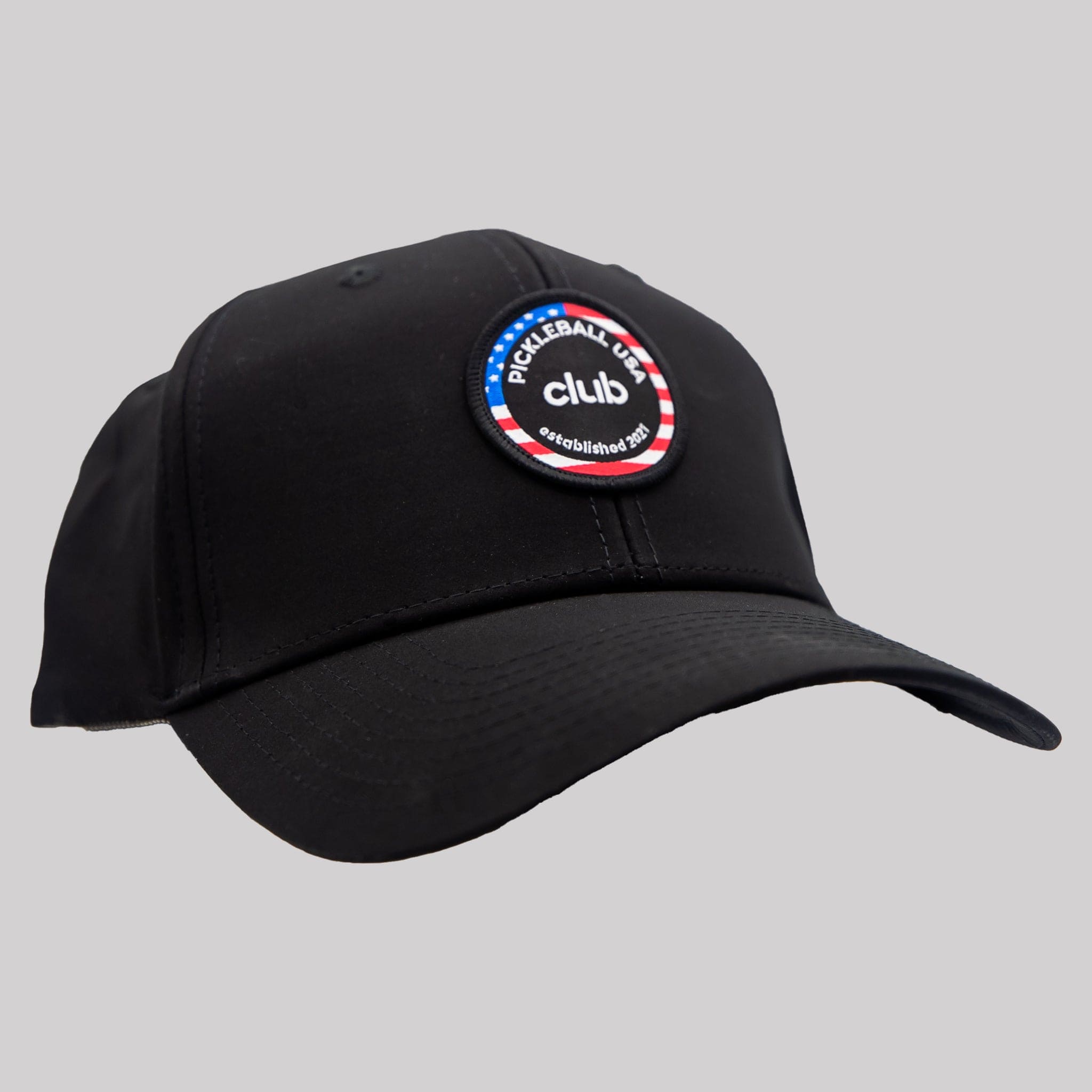 New Club Hat - Black with Red White and Blue Patch