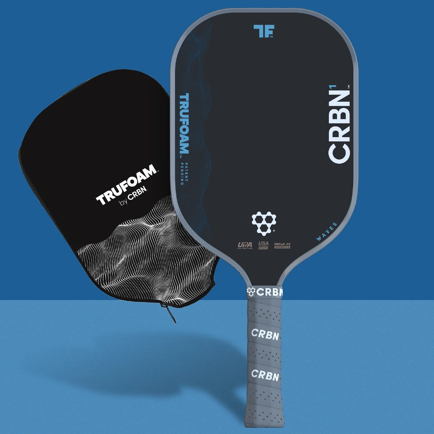 CRBN¹ TruFoam Waves (Elongated, Long Handle) Pickleball Paddle
