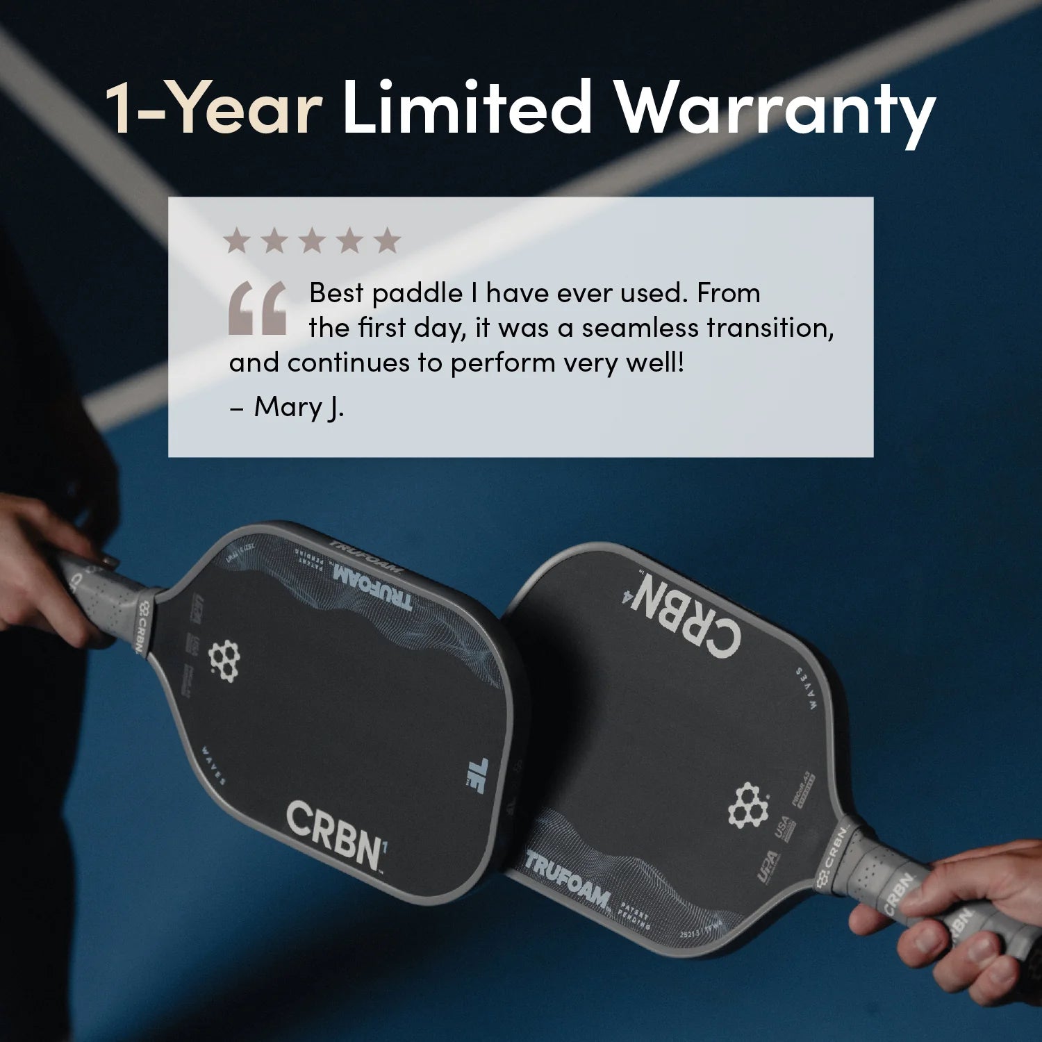 CRBN³ TruFoam Waves (Elongated) Pickleball Paddle
