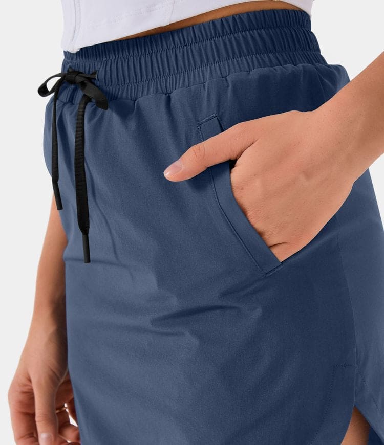 Club Skirt - High Waisted Drawstring Mini Skirt