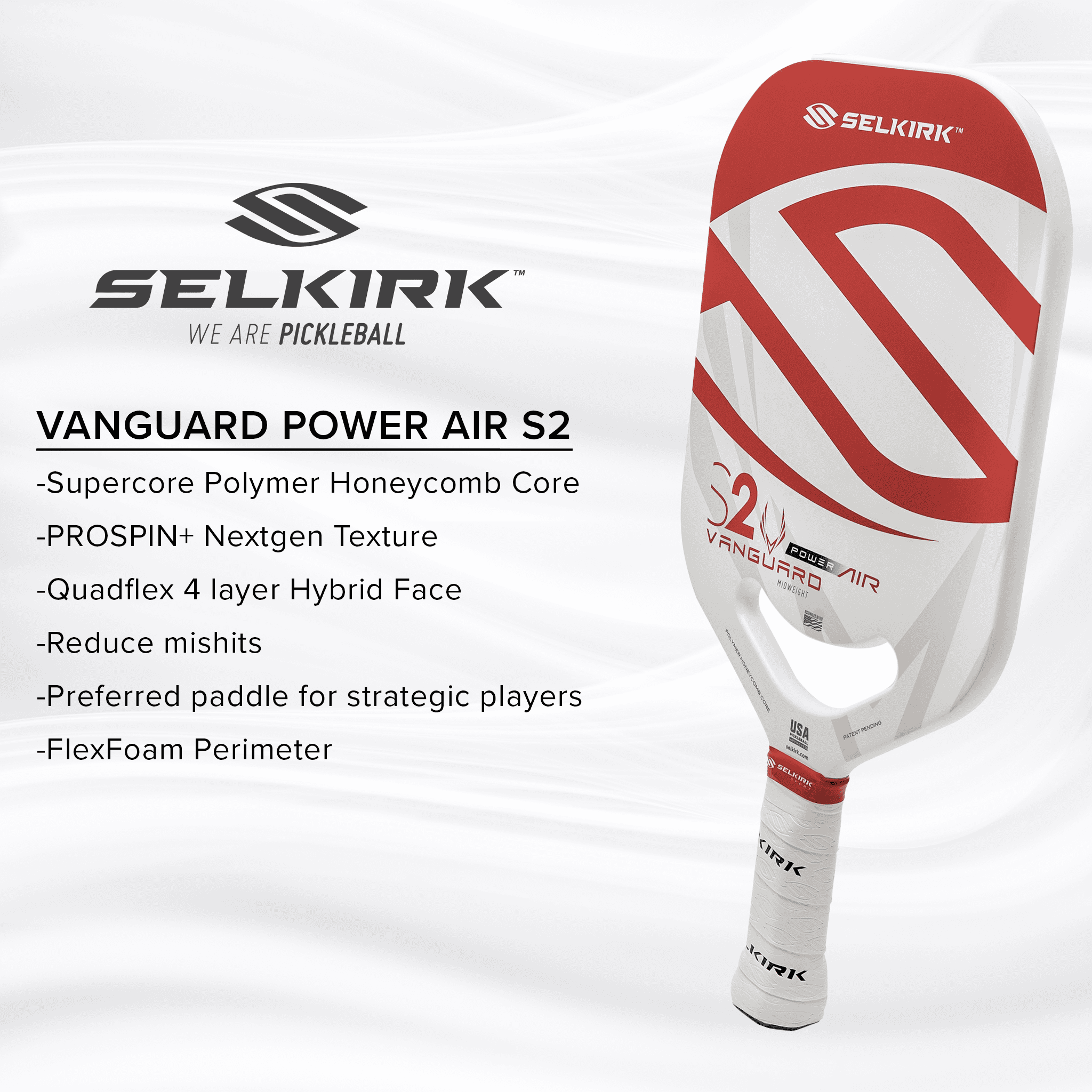 Selkirk Vanguard Power Air S2 Pickleball Paddle
